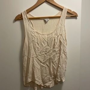 Cream / off white tank top with pocket size S